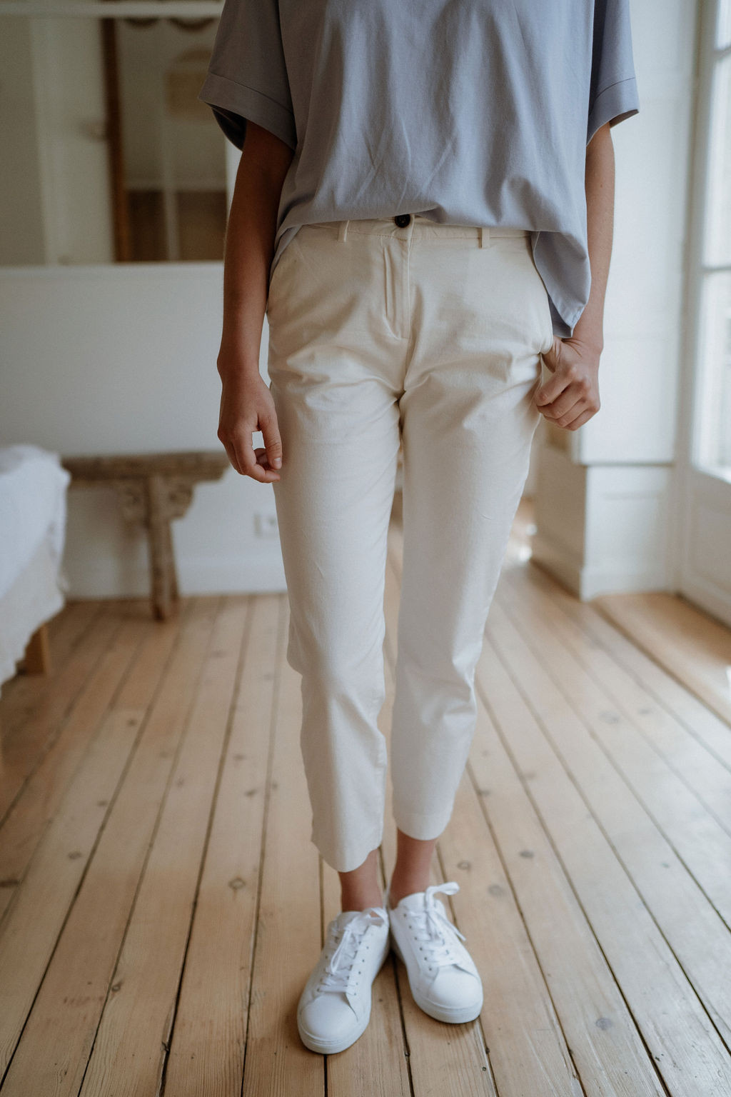 PANTALON CHINO 7/8 FEMME